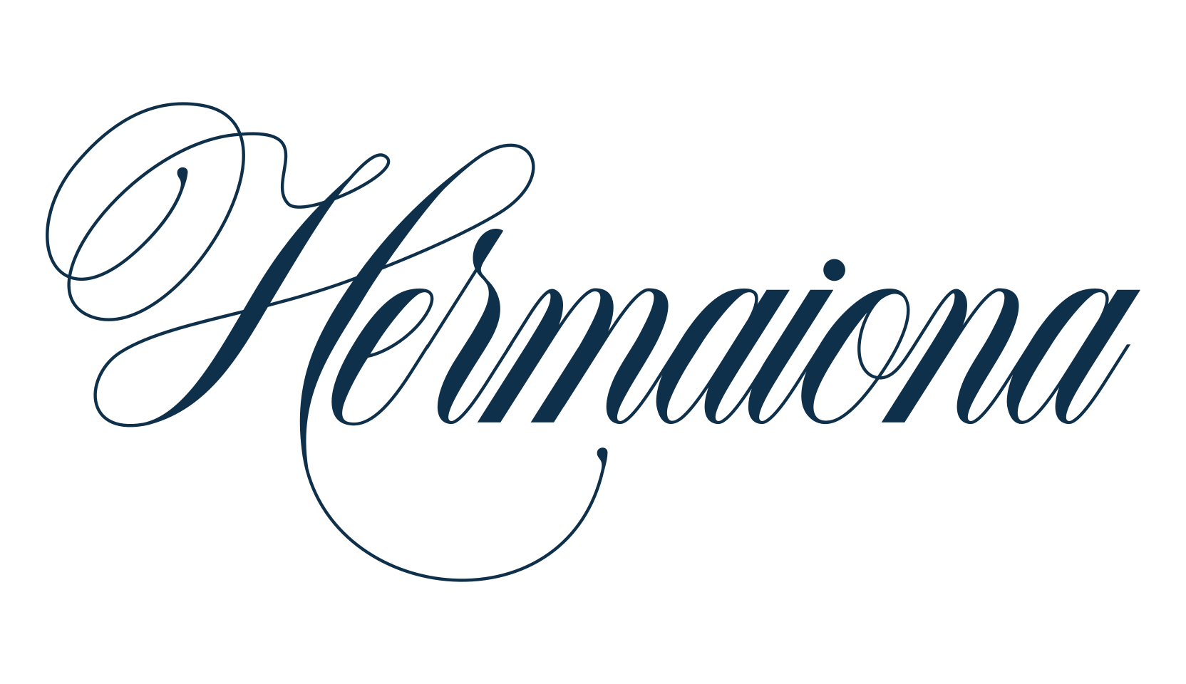 Hermaiona, script calligraphy fancy decorative font preview