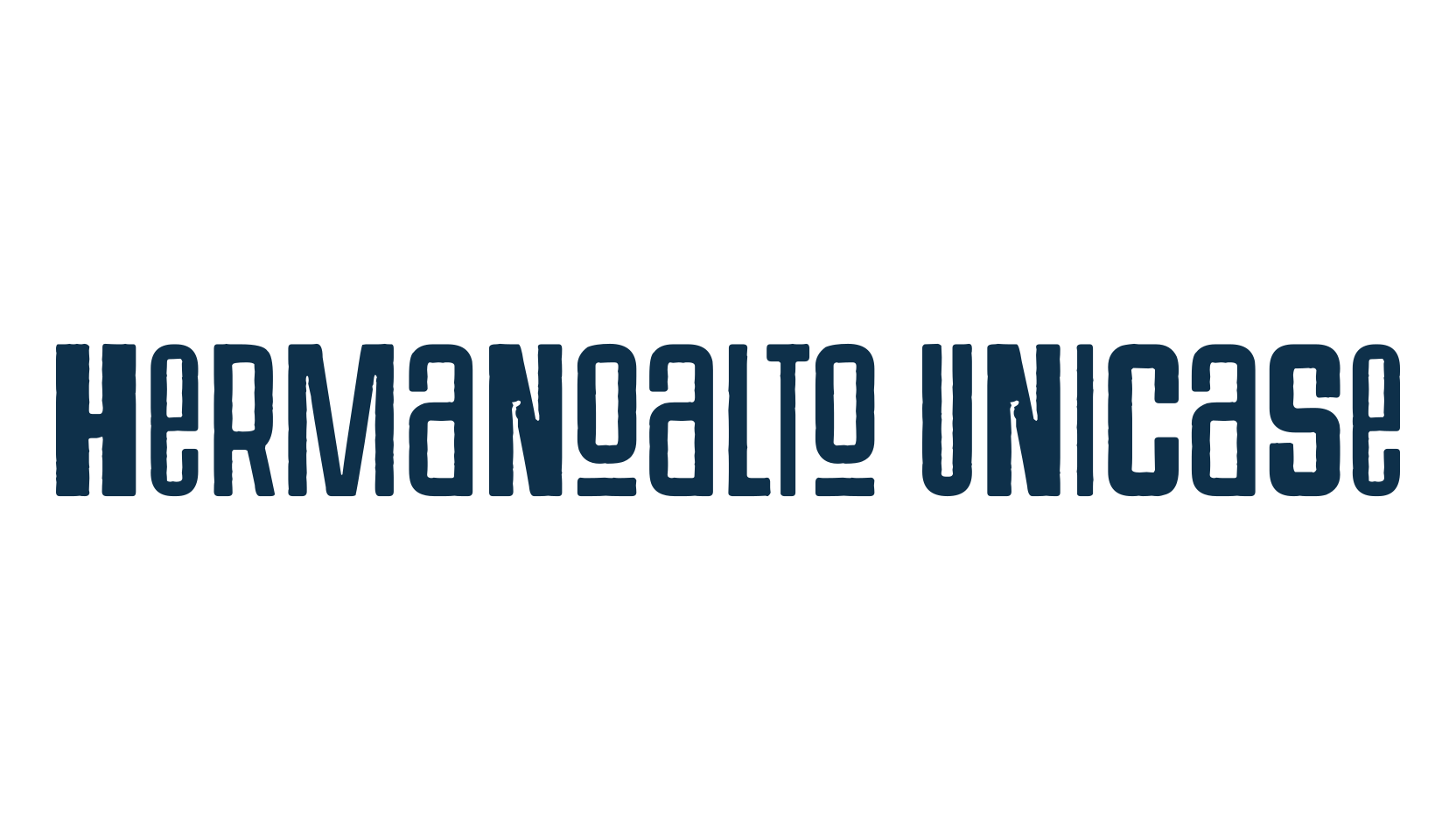 Hermanoalto Unicase, fancy eroded decorative font preview