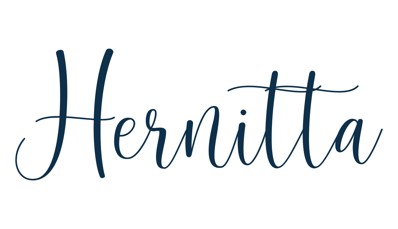 Hernitta, script calligraphy fancy decorative font preview
