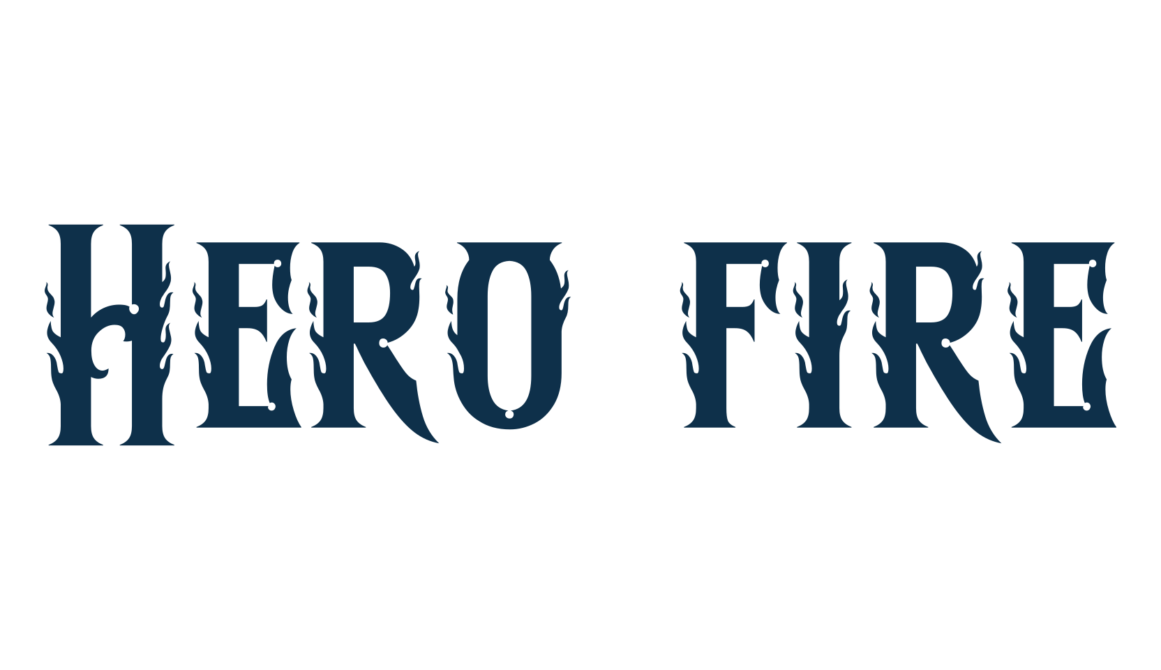 Hero fire, gothic modern font preview