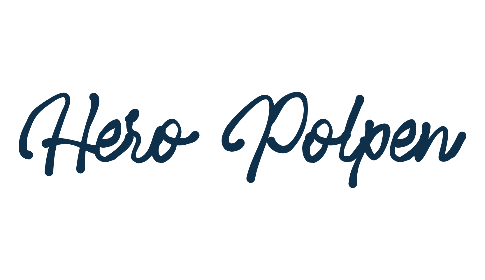 Hero Polpen, script handwritten fancy decorative calligraphy font preview