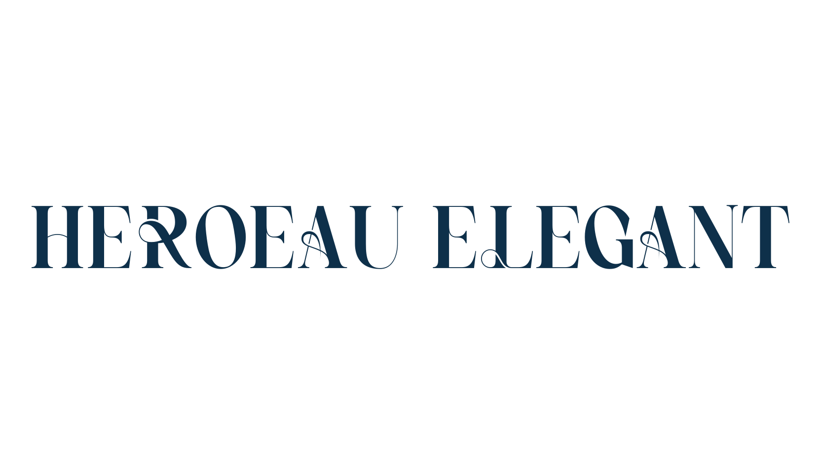 Heroeau Elegant, serif font preview