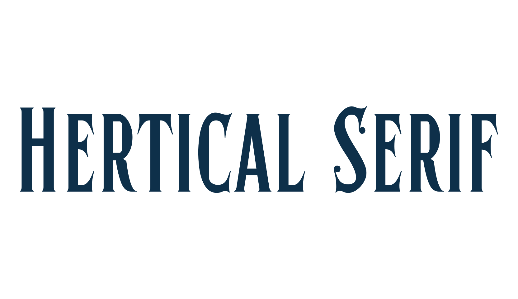 Hertical Serif, fancy retro decorative font preview