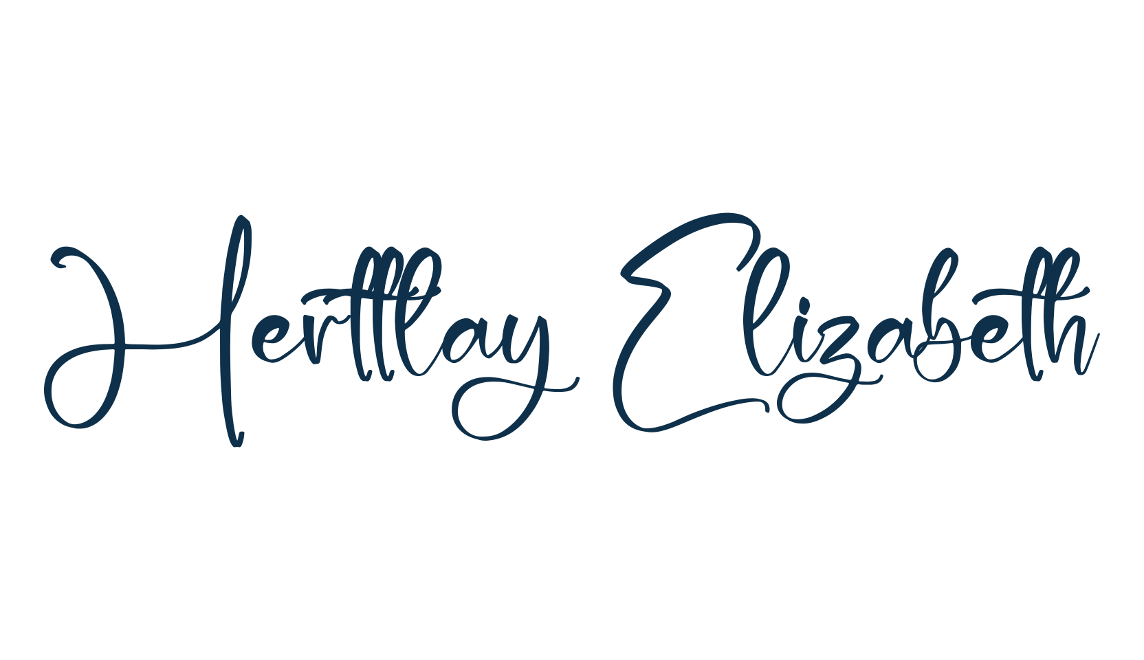Herttlay Elizabeth, script handwritten fancy decorative calligraphy font preview