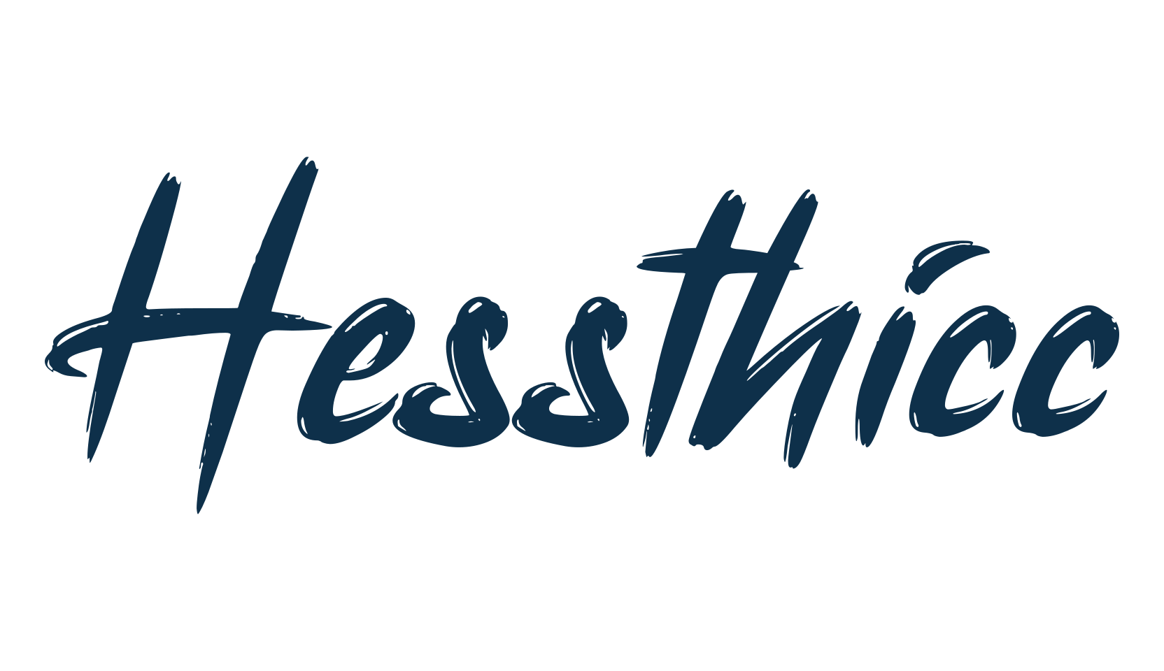 Hessthicc, brush font preview