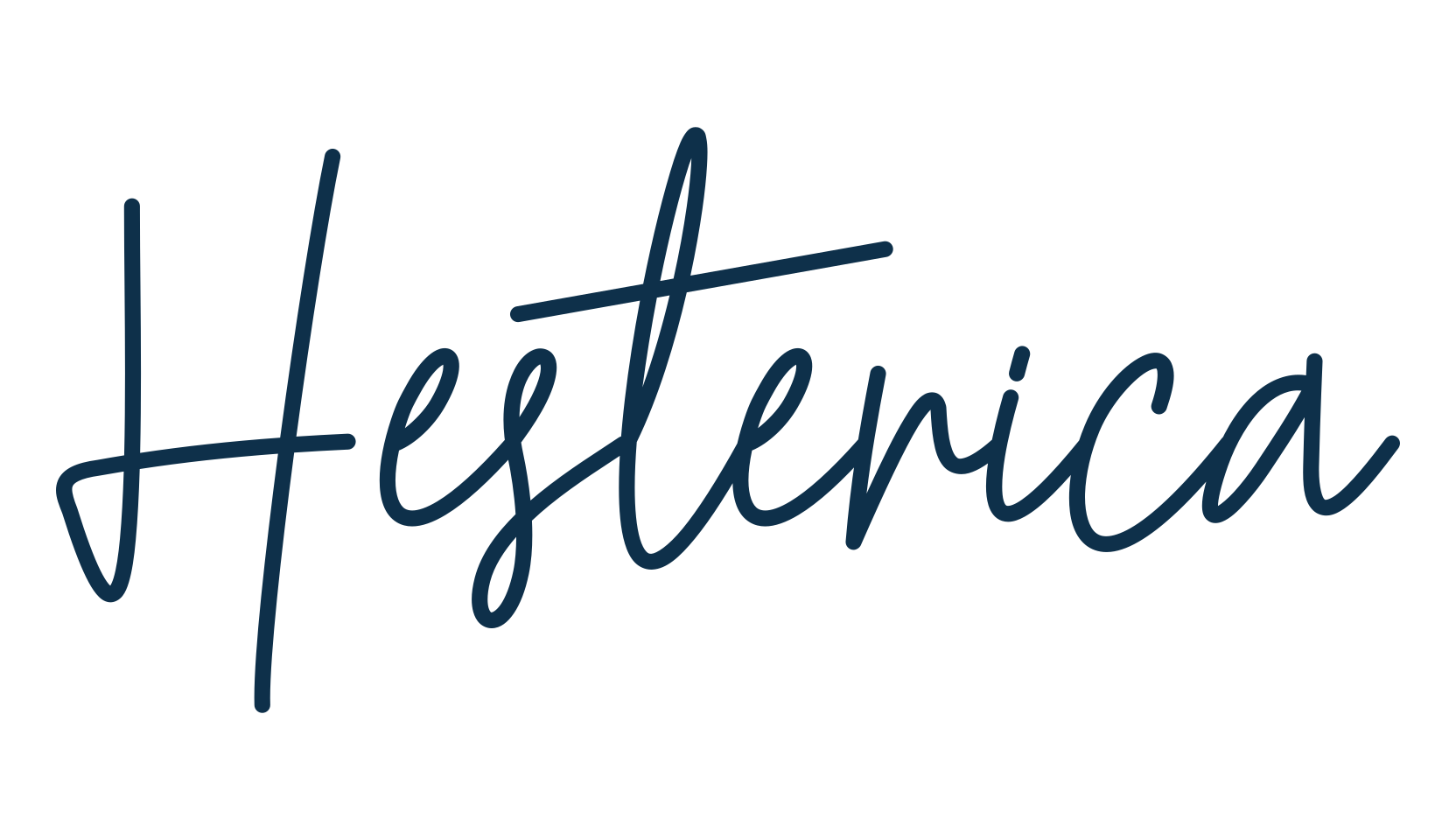 Hesterica, handwriting font preview