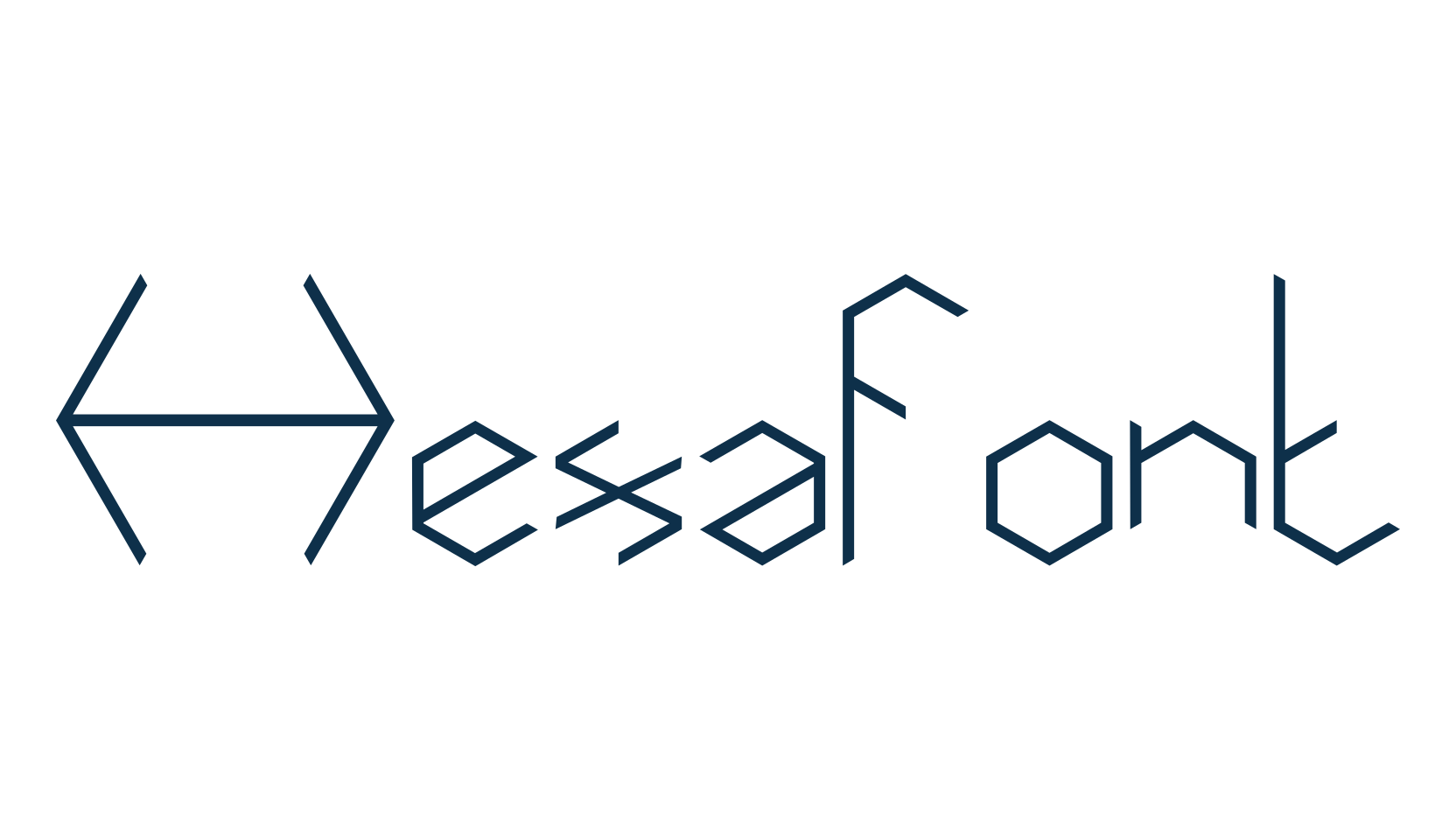 Hexafont (hexafont-2), various font preview