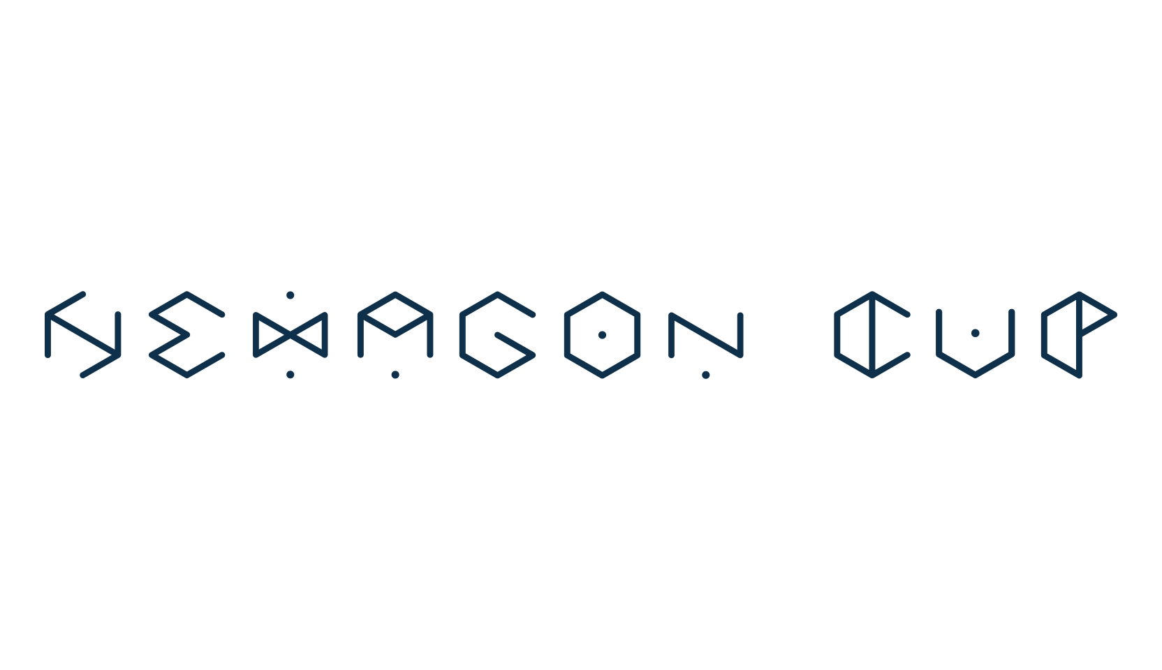 Hexagon Cup, fancy various techno sci-fi font preview