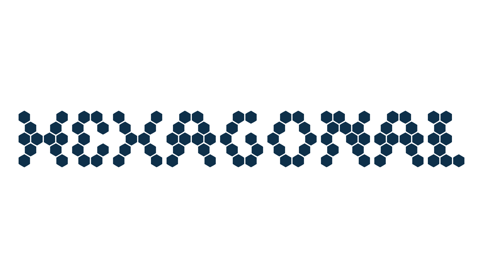 Hexagonal, various font preview