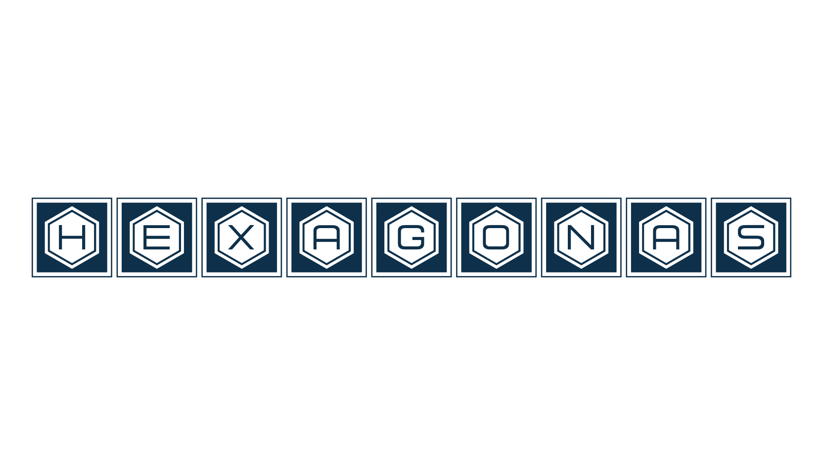 Hexagonas, initials font preview