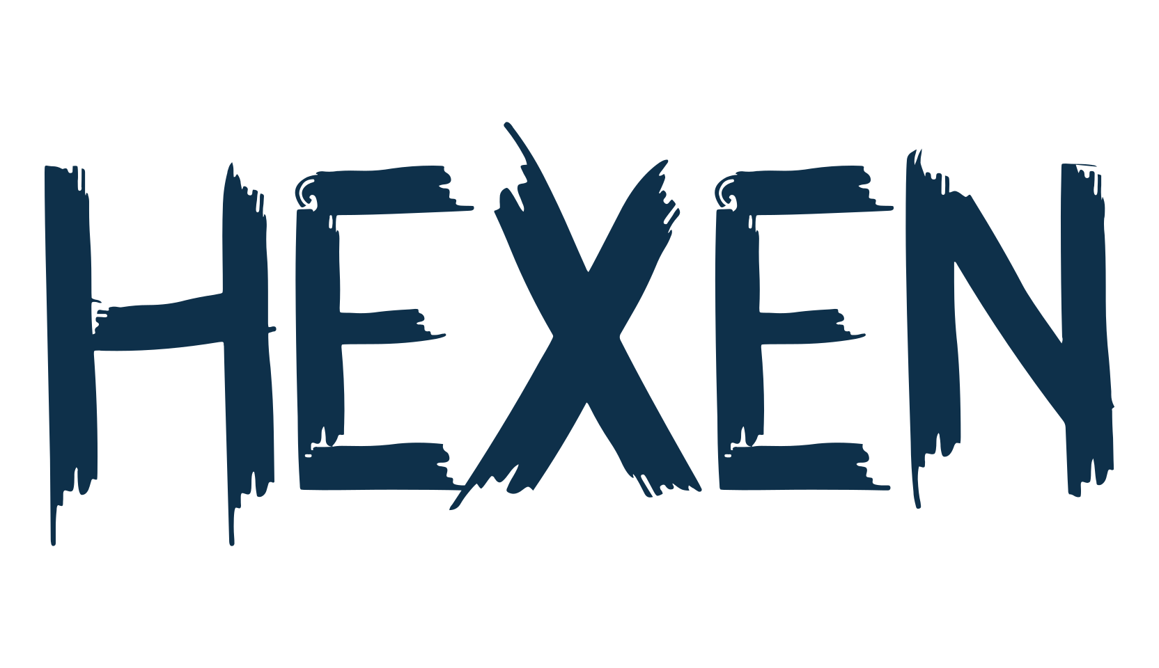 Hexen, script brush fancy decorative calligraphy font preview