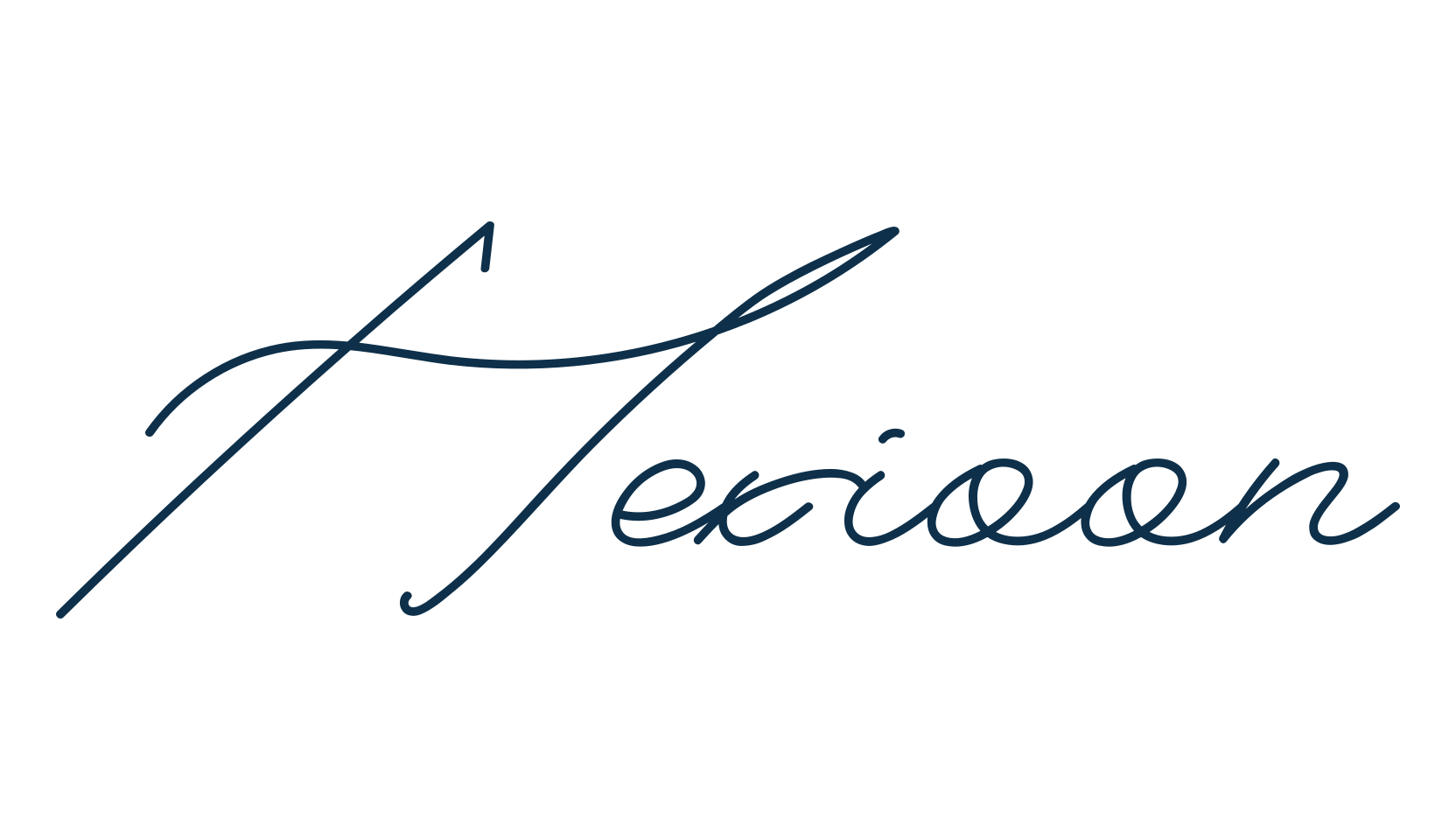 Hexioon, handwriting font preview