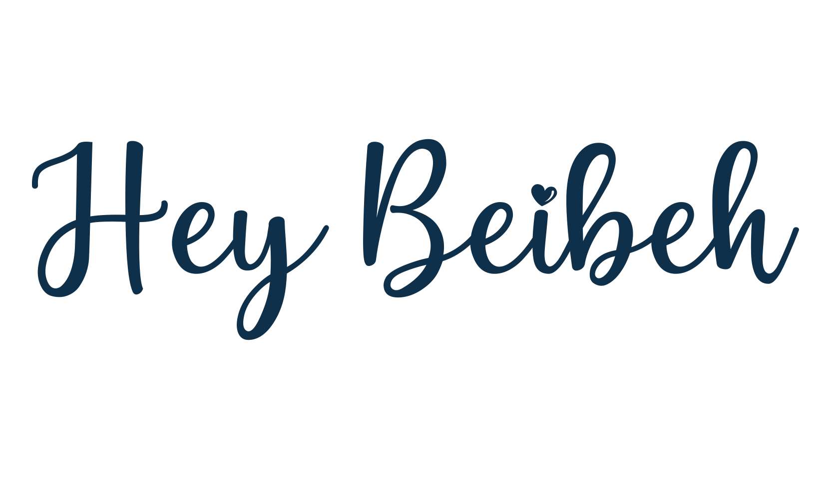 Hey Beibeh, calligraphy font preview