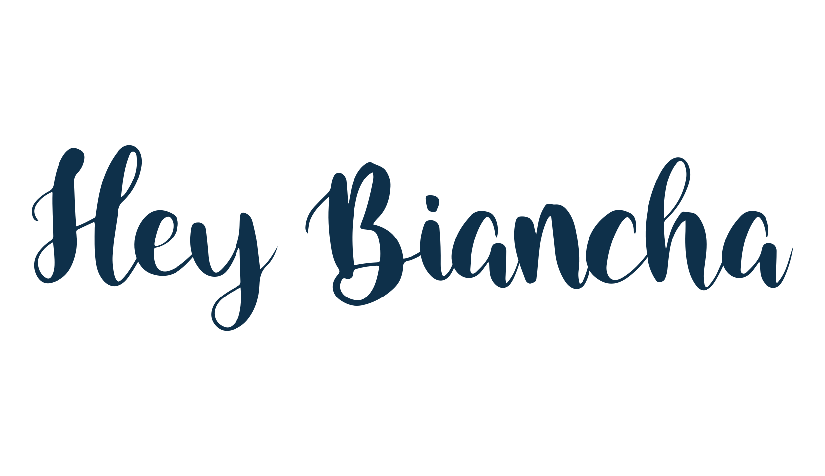 Hey Biancha, script calligraphy fancy decorative font preview