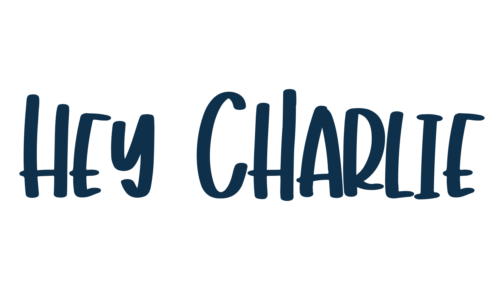 Hey Charlie, handwriting font preview