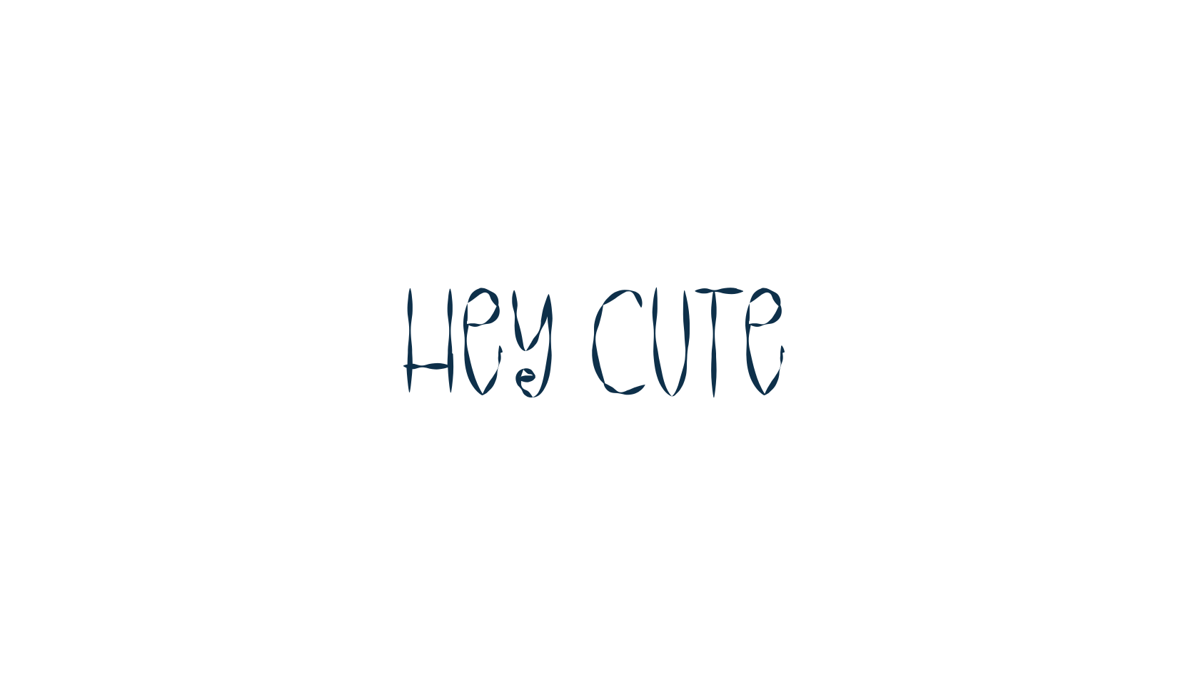 Hey Cute, various font preview