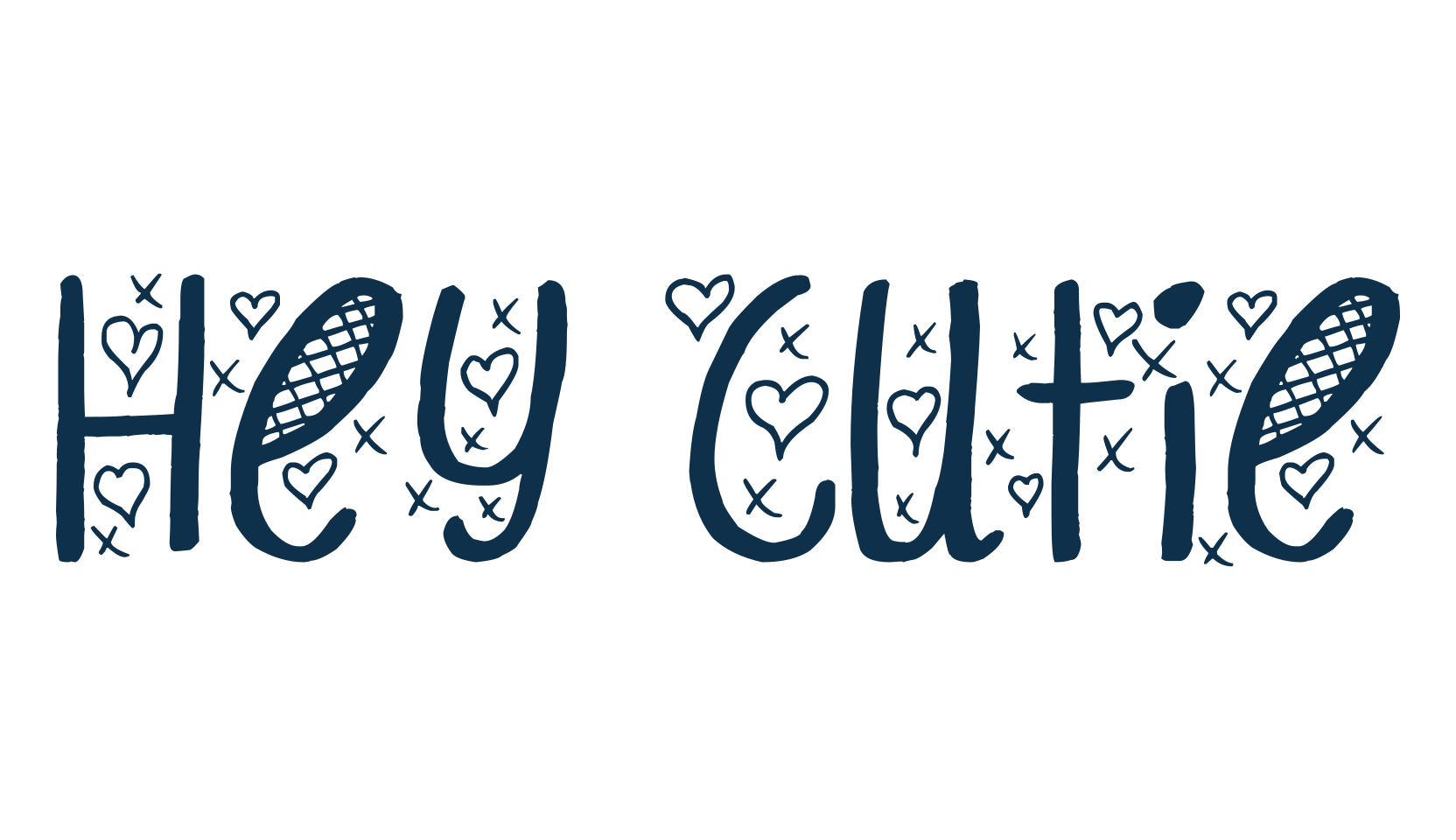 Hey Cutie, fancy decorative font preview