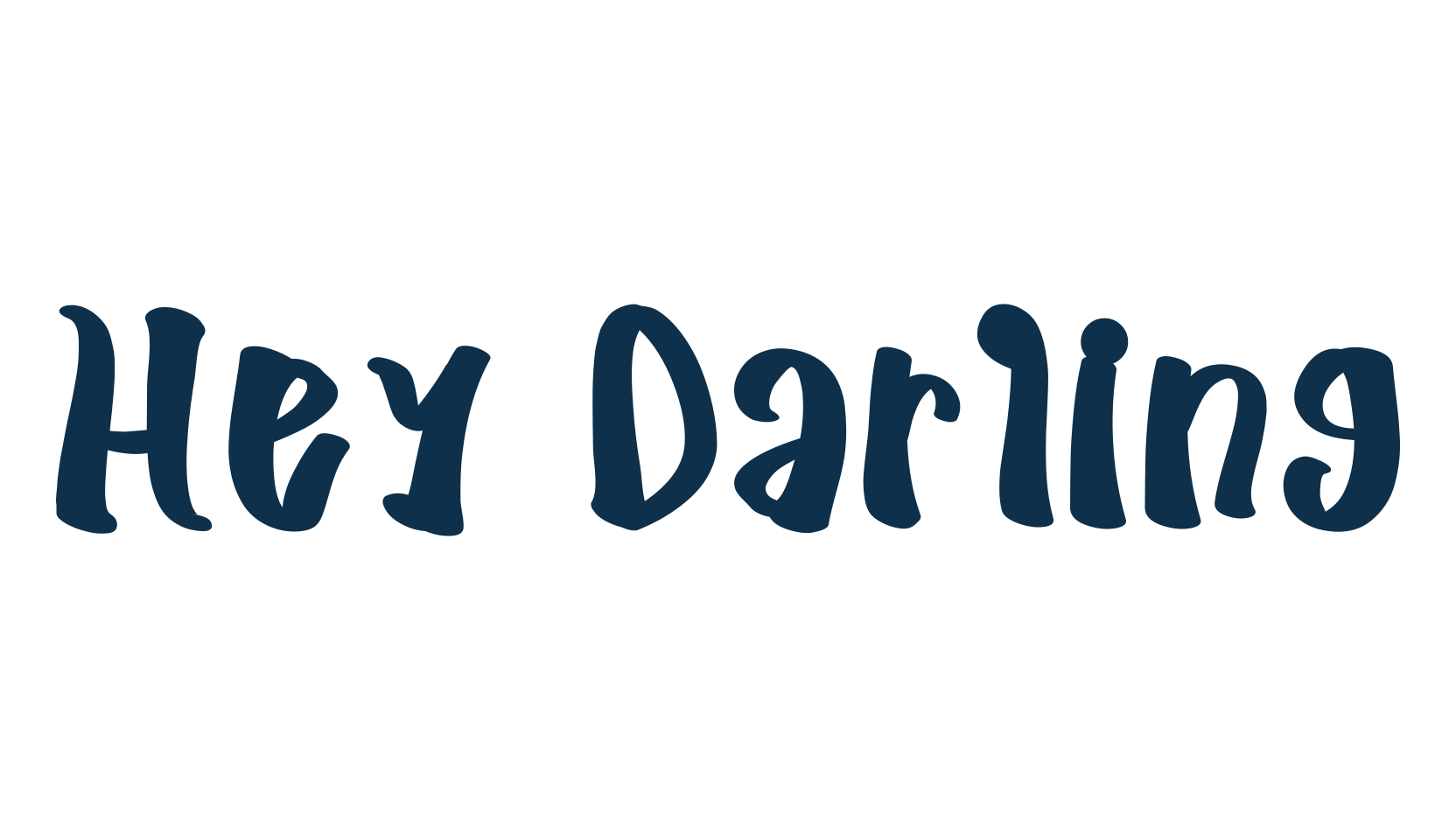 Hey Darling, handwriting font preview
