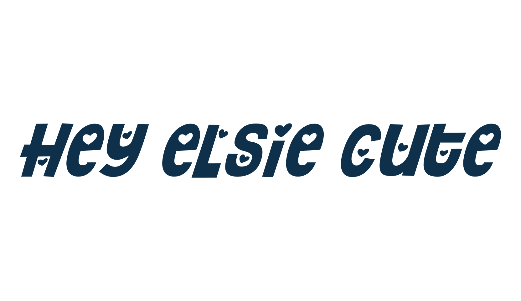 Hey Elsie Cute, fancy decorative font preview