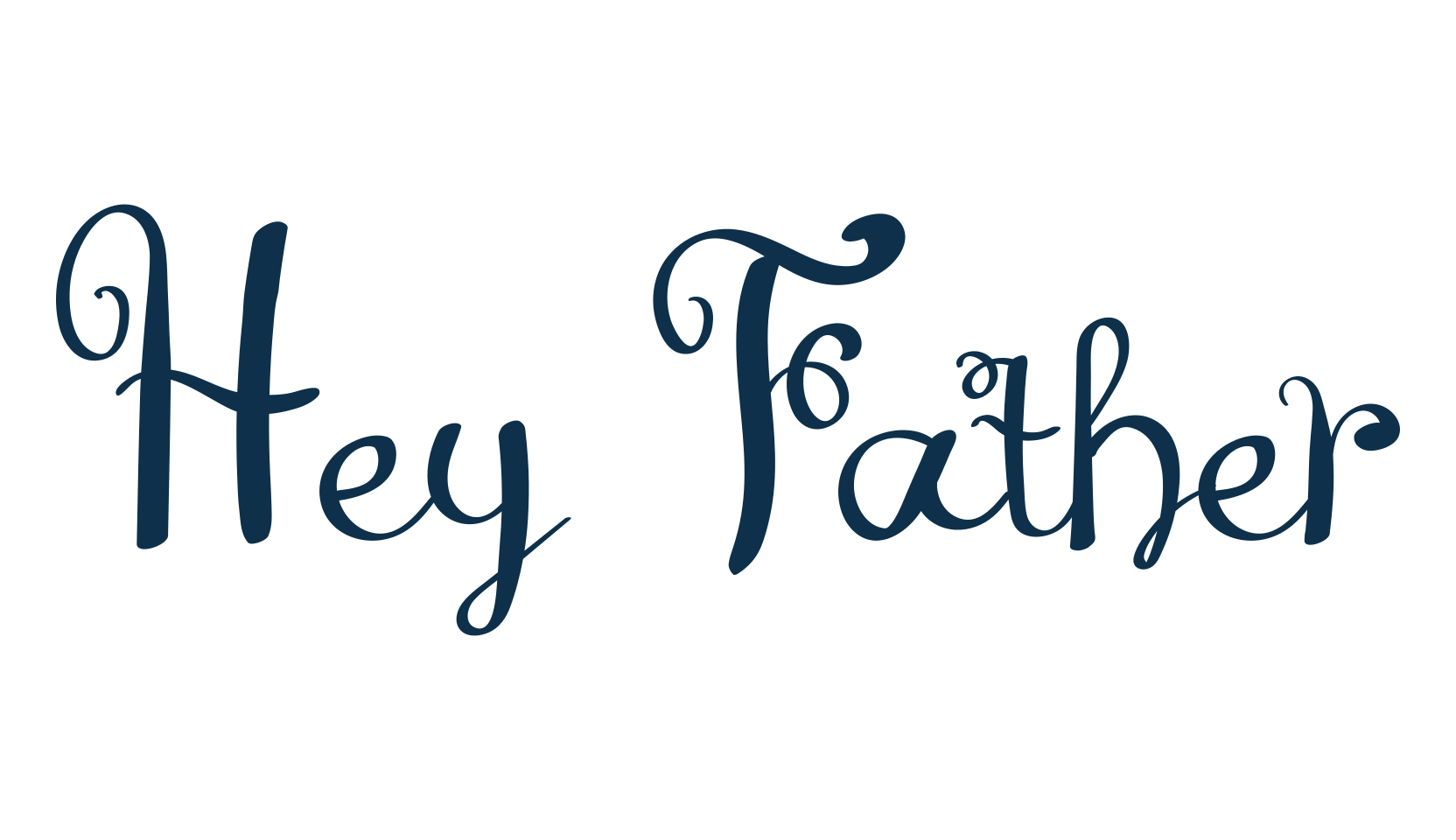 Hey Father, fancy decorative font preview