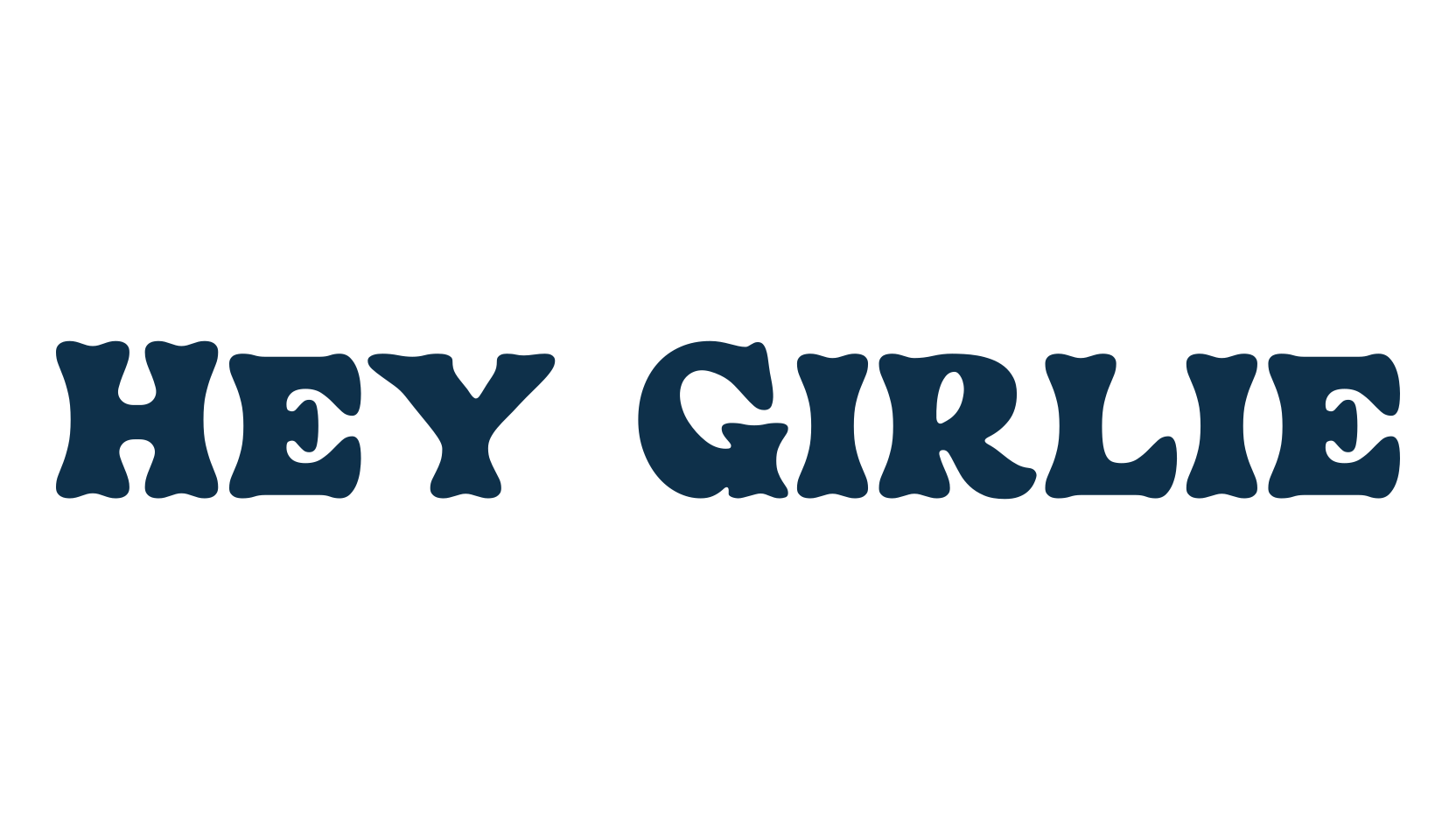 Hey Girlie, fancy groovy decorative font preview