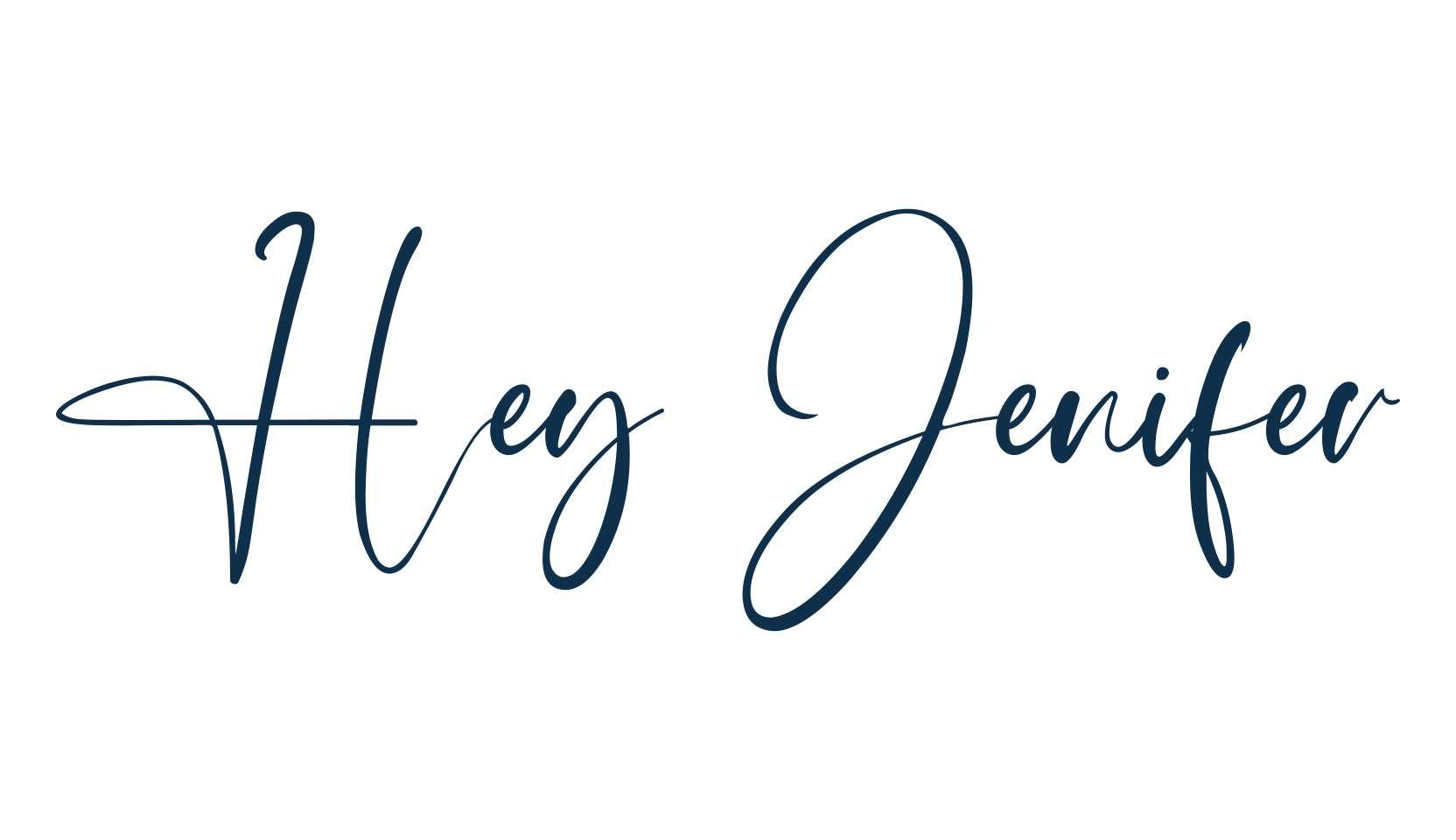 Hey Jenifer, script calligraphy fancy decorative font preview