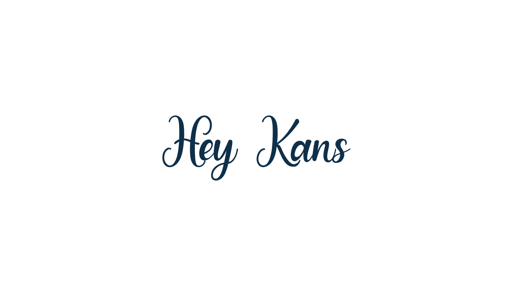 Hey Kans, calligraphy font preview