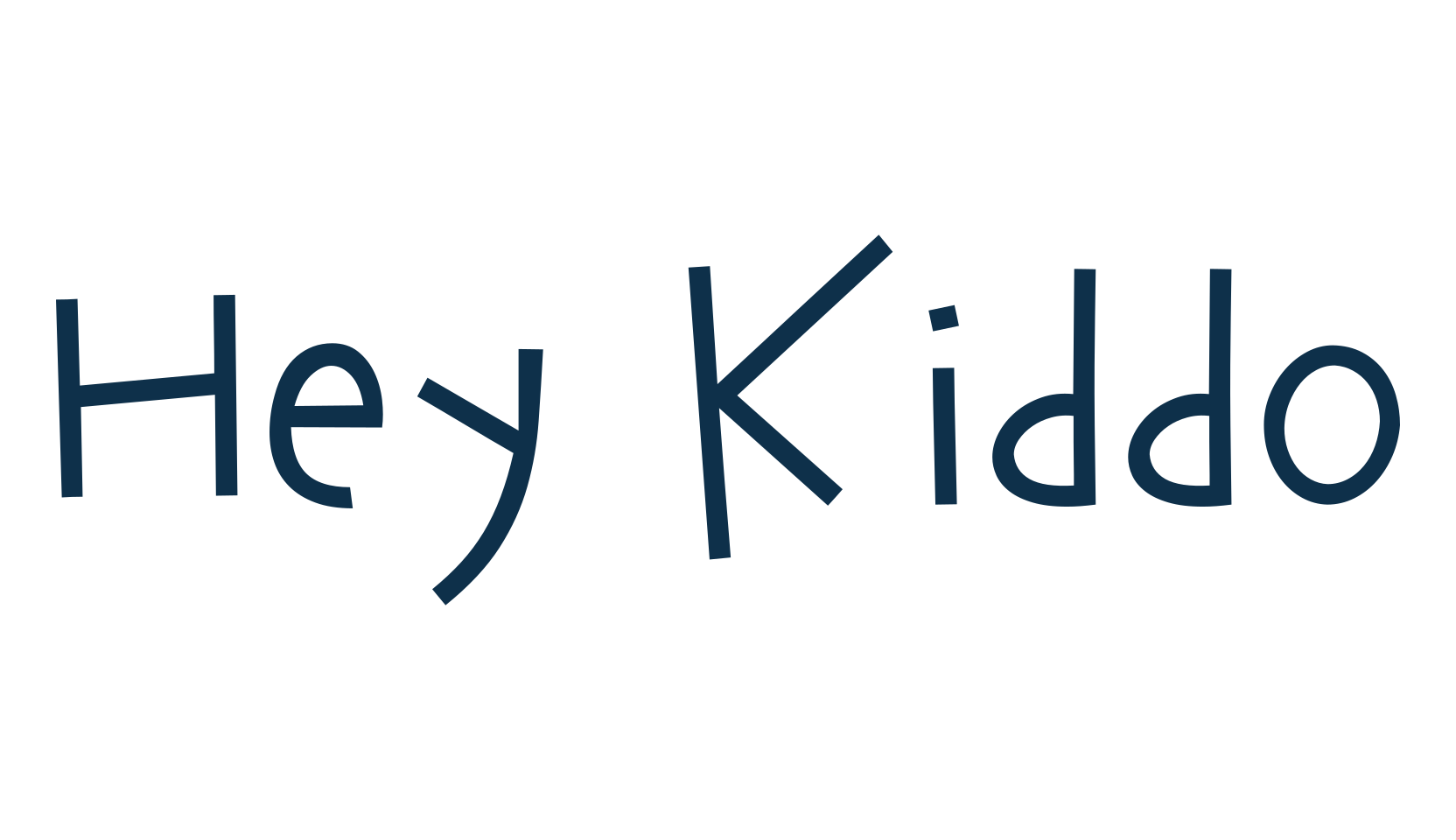 Hey Kiddo, cartoon font preview