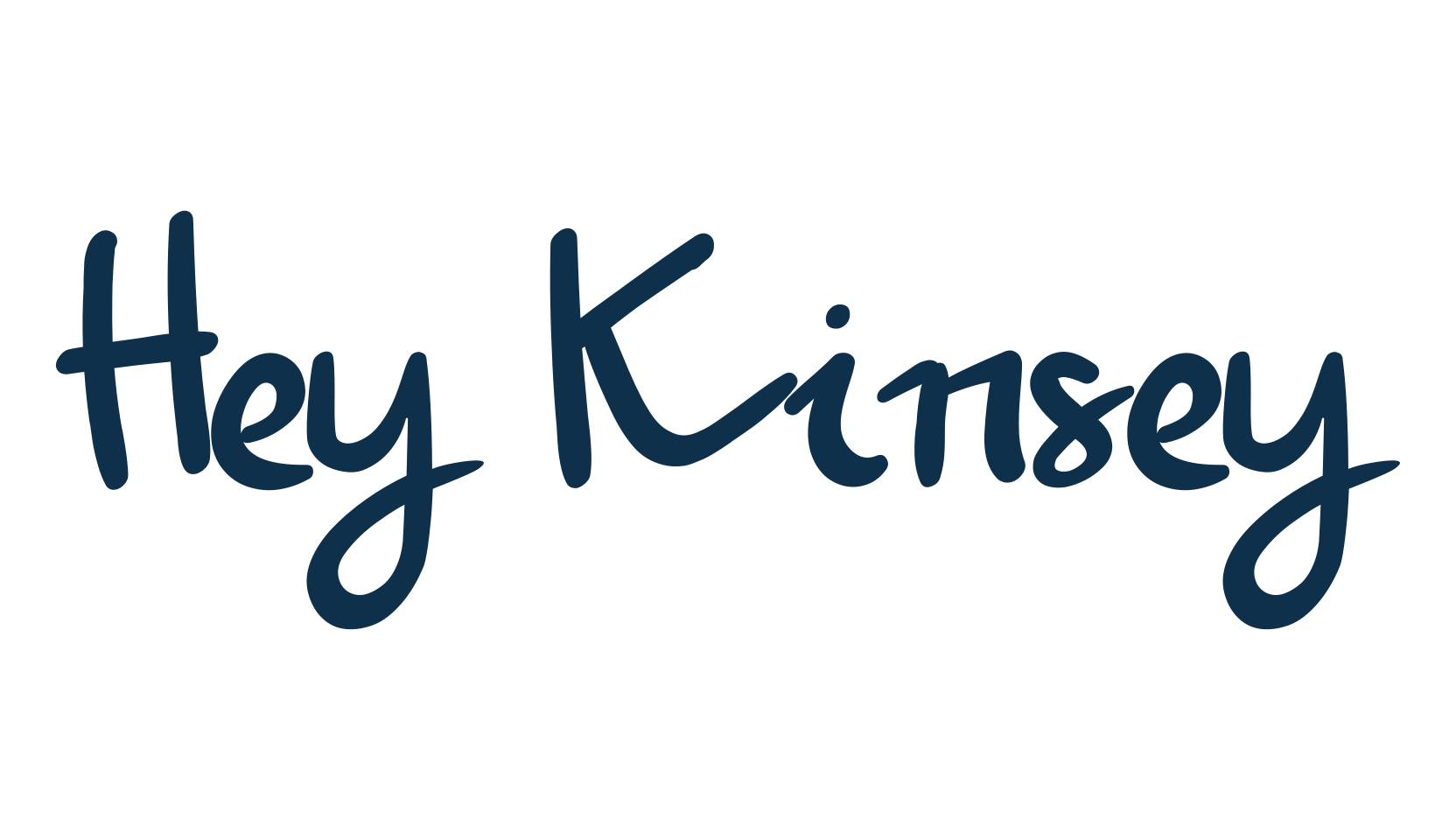 Hey Kinsey, handwriting font preview