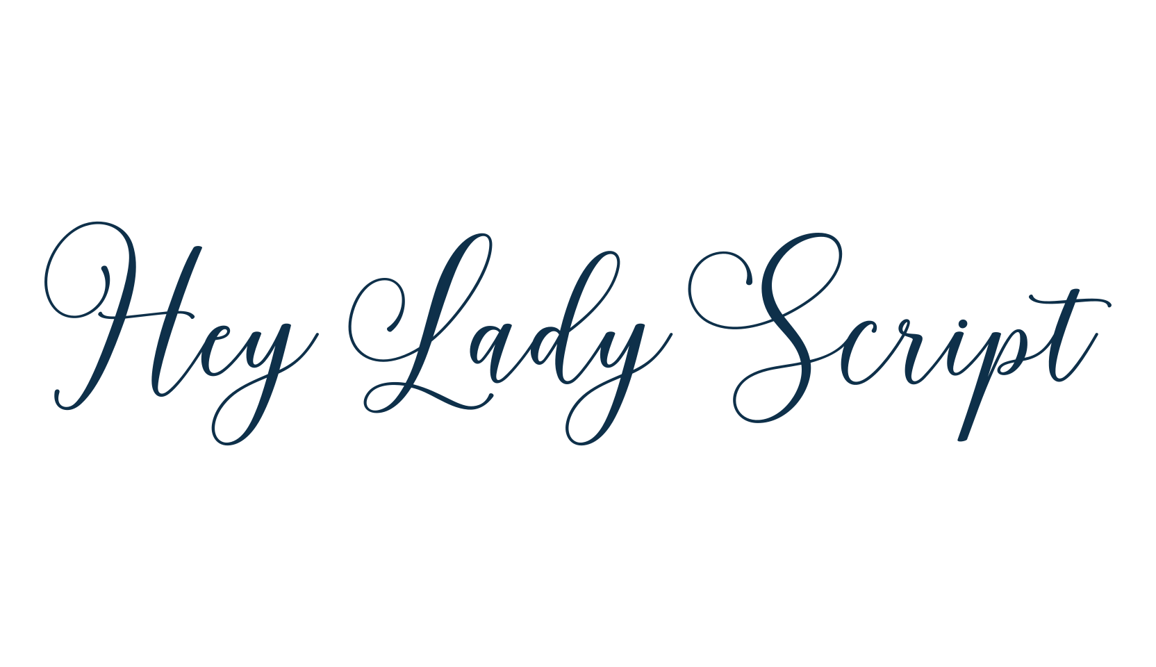 Hey Lady Script, calligraphy font preview
