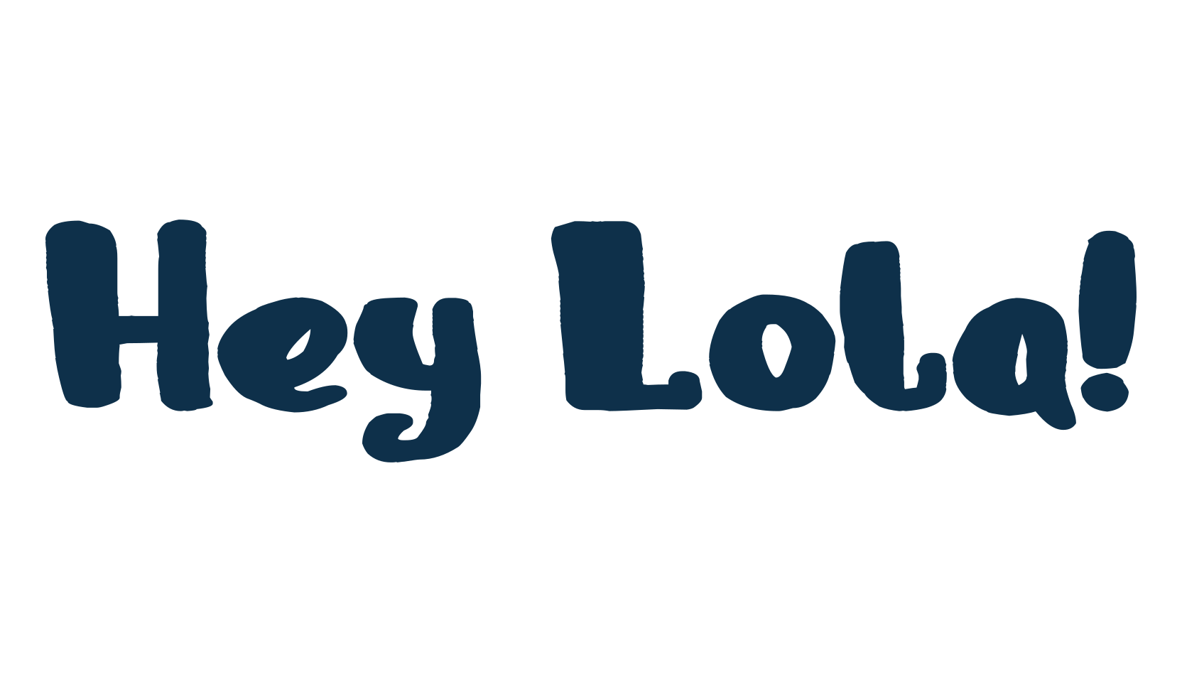 Hey Lola!, fancy cartoon decorative font preview