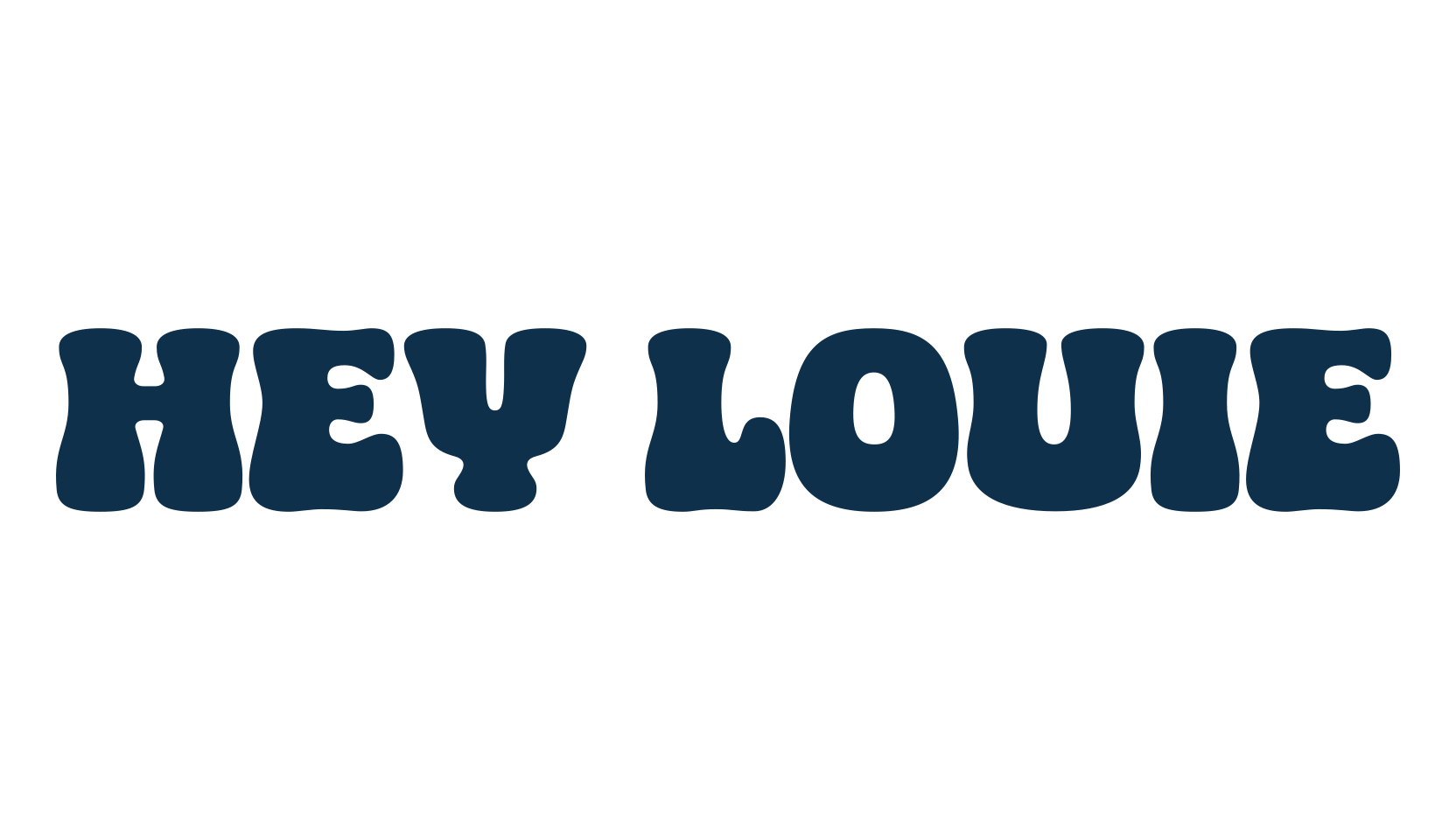Hey Louie, groovy font preview