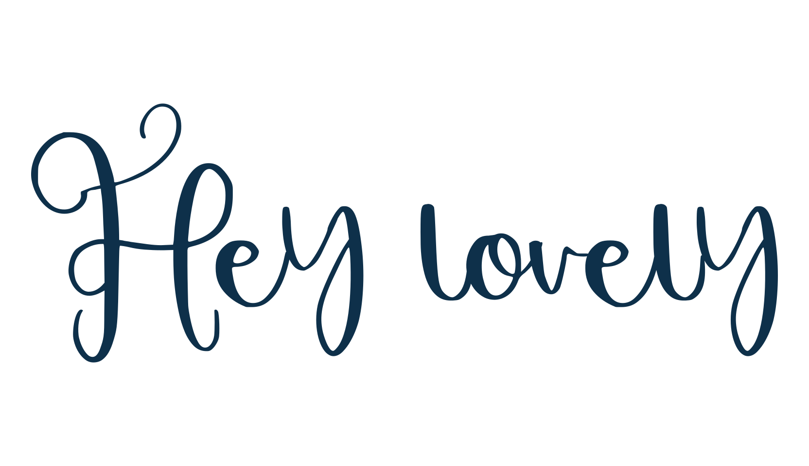 Hey lovely (hey-lovely), calligraphy font preview