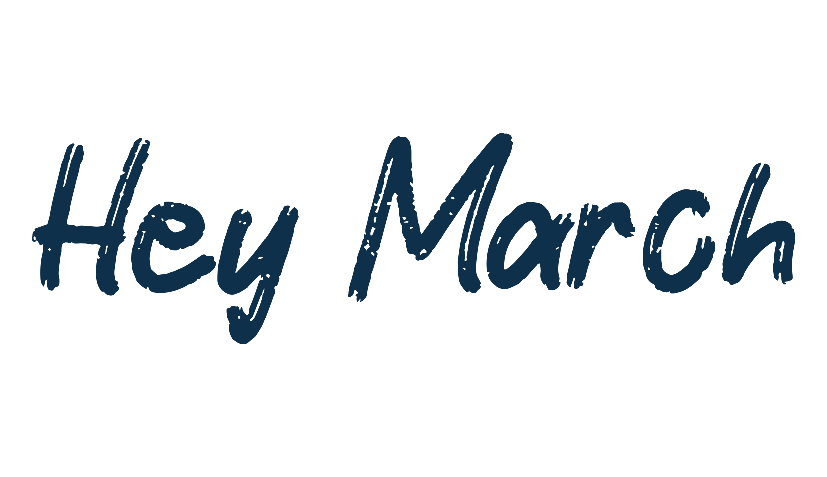 Hey March, script brush fancy decorative calligraphy font preview