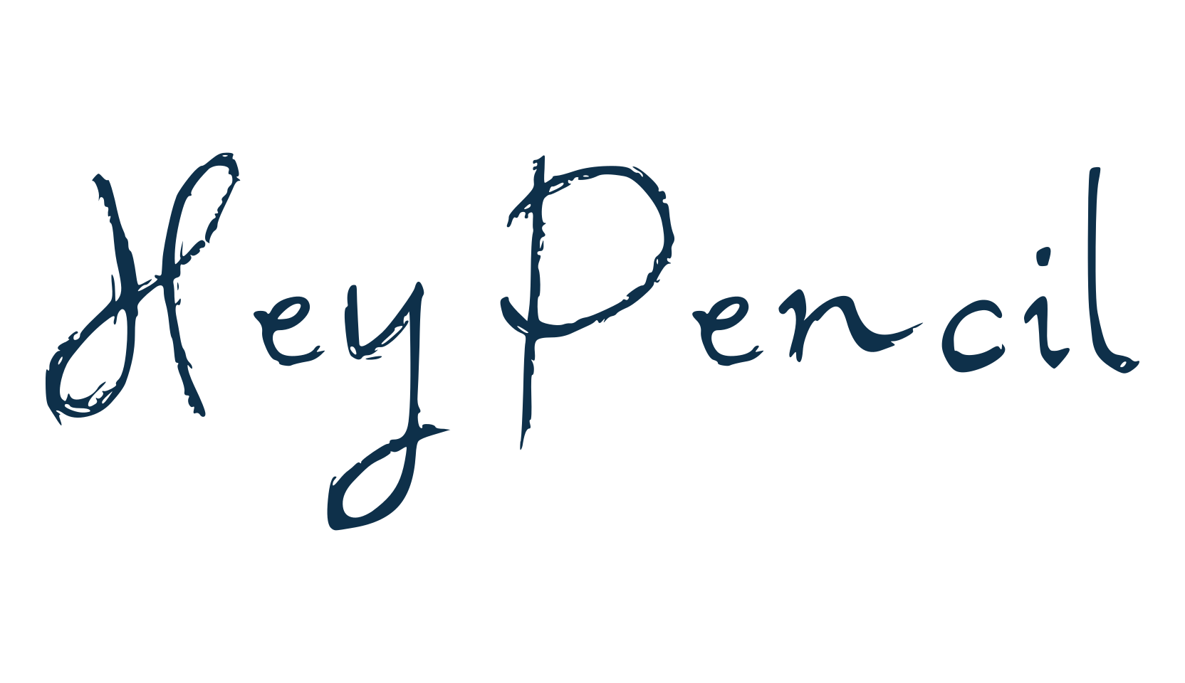 Hey Pencil, script brush fancy decorative calligraphy font preview