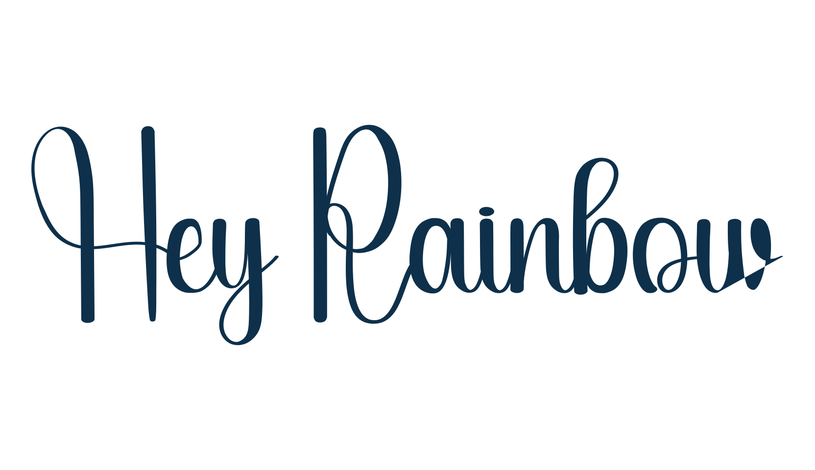 Hey Rainbow, handwriting font preview