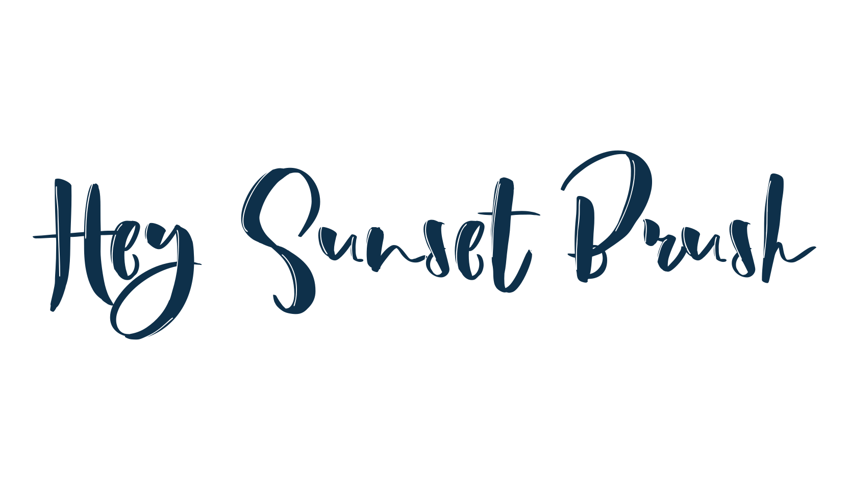 Hey Sunset Brush, script brush fancy decorative calligraphy font preview