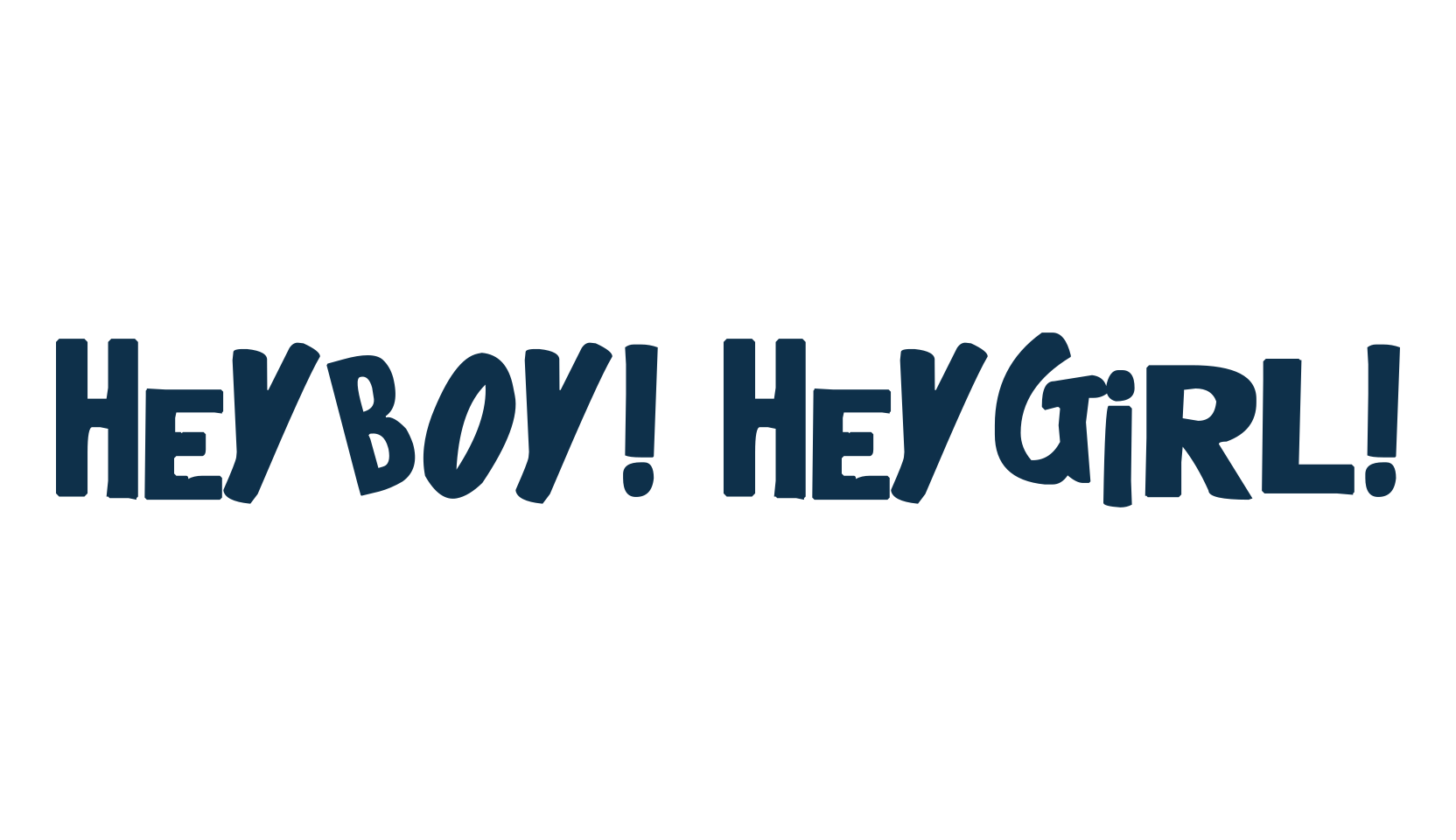 HeyBoy! HeyGirl!, fancy cartoon decorative font preview