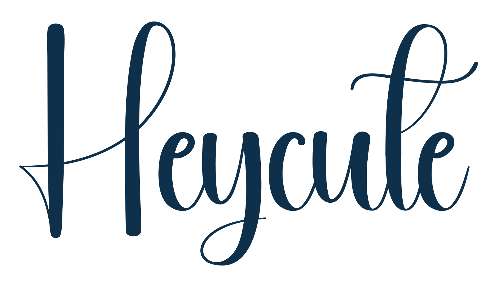 Heycute, fancy decorative font preview