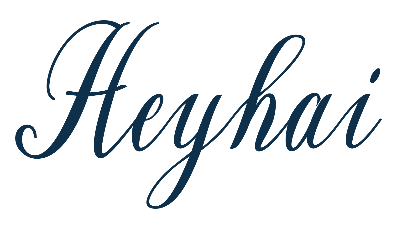 Heyhai, script calligraphy fancy decorative font preview