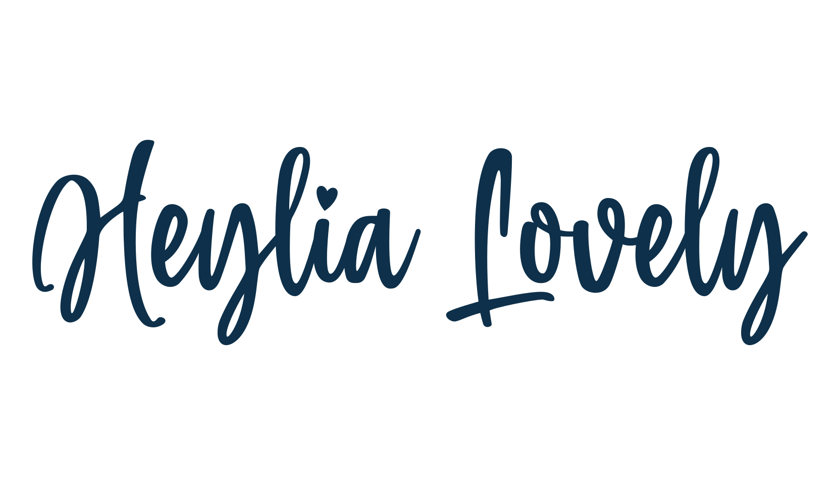 Heylia Lovely, calligraphy font preview