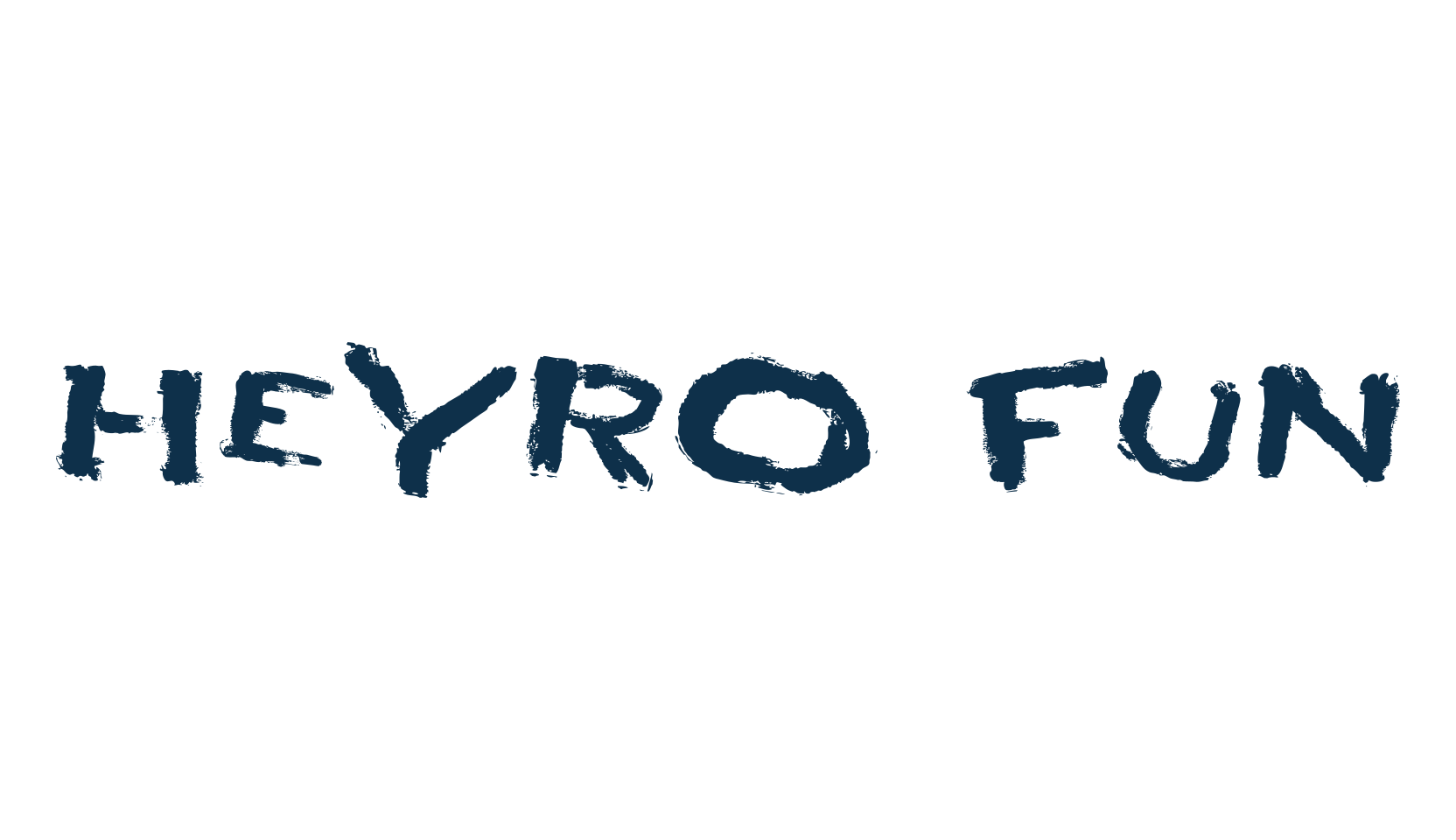 Heyro Fun, fancy distorted decorative font preview