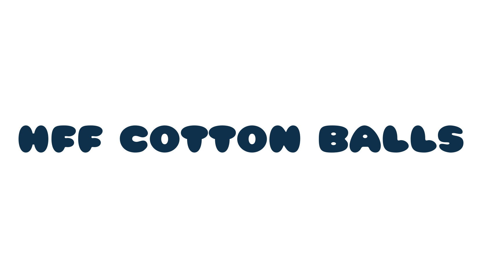 HFF Cotton Balls, cartoon font preview