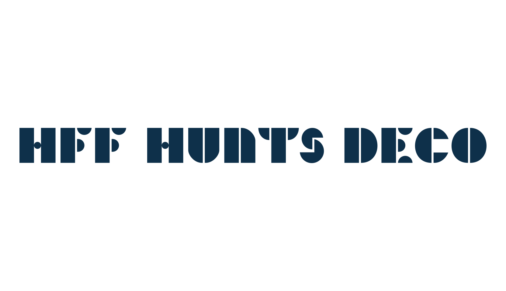 HFF Hunts Deco, fancy retro decorative font preview