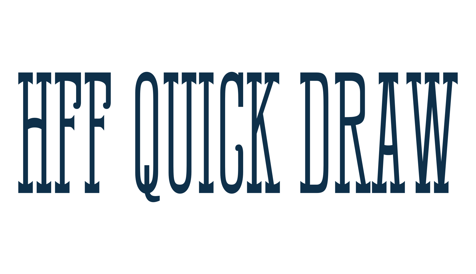 HFF Quick Draw, fancy retro decorative font preview
