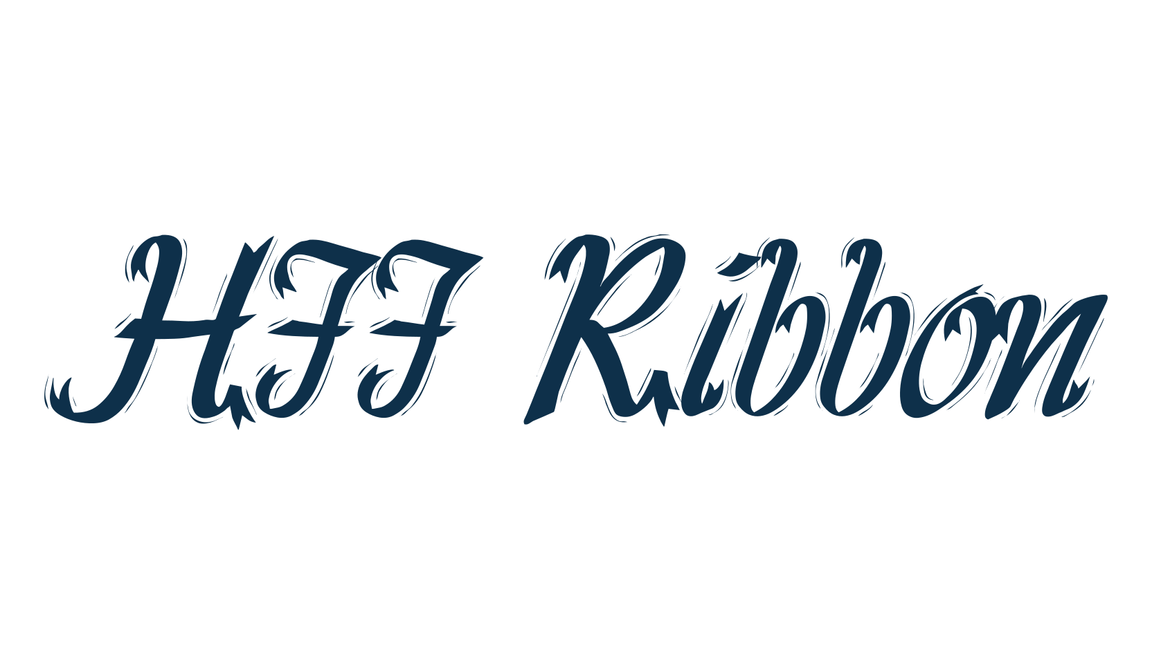HFF Ribbon, script calligraphy fancy decorative font preview