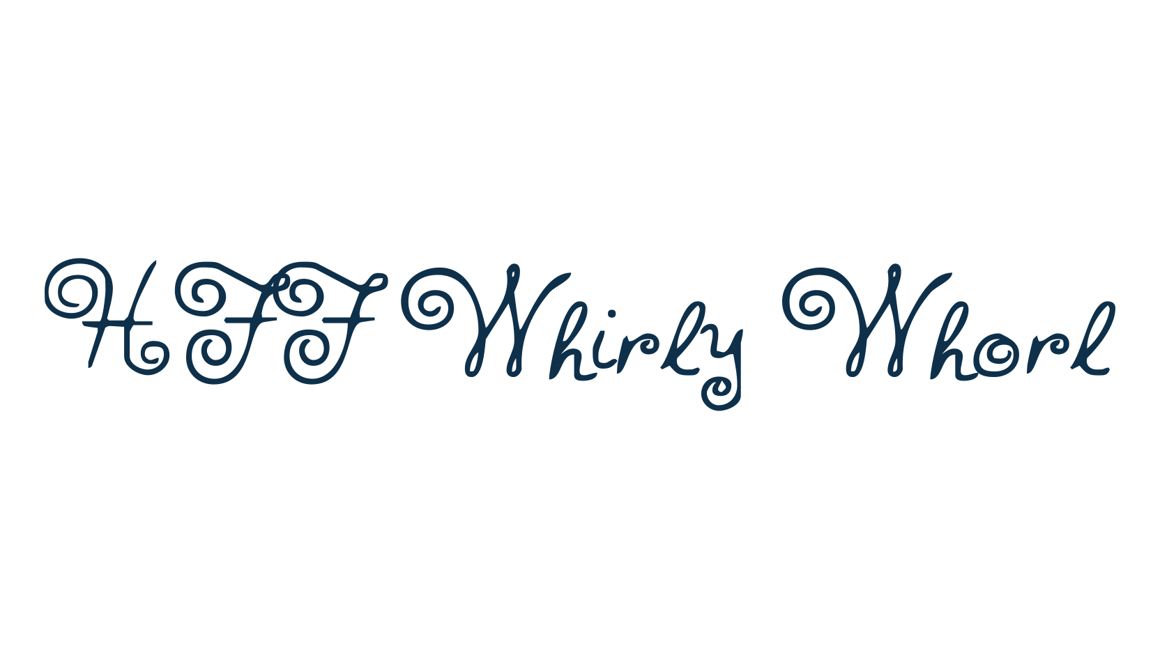 HFF Whirly Whorl, fancy curly decorative font preview