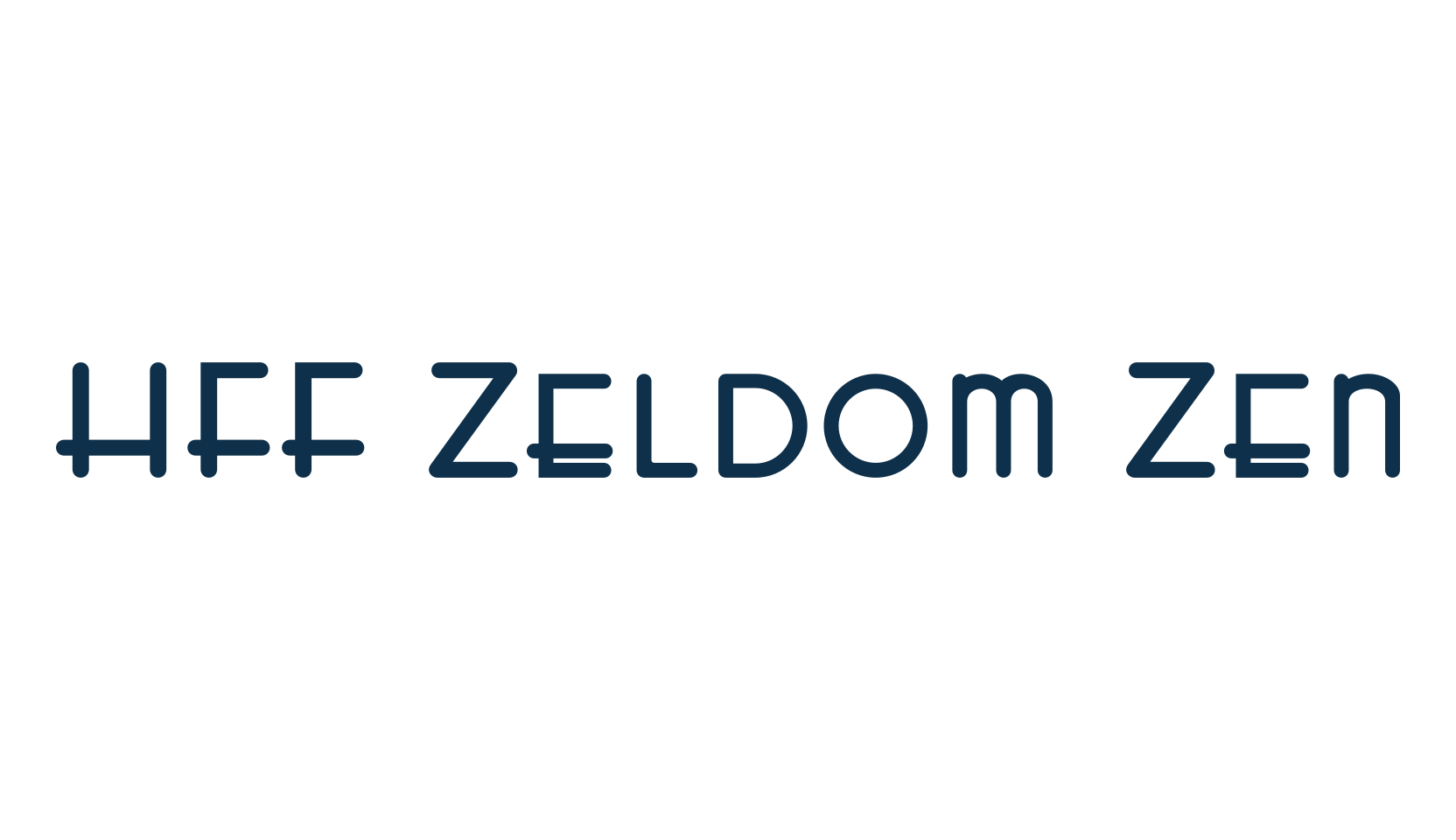 HFF Zeldom Zen, fancy retro decorative font preview