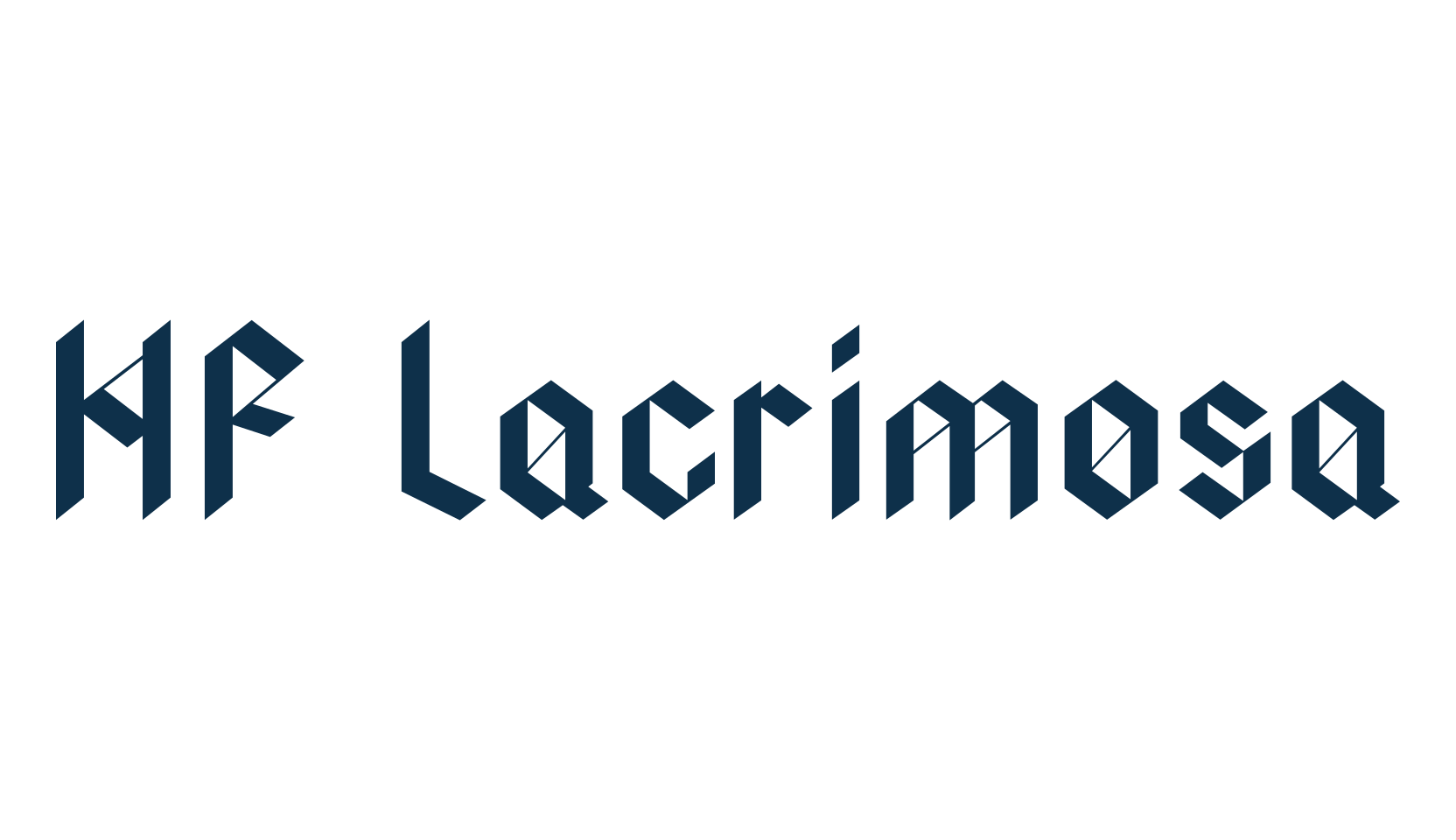 HF Lacrimosa, modern font preview