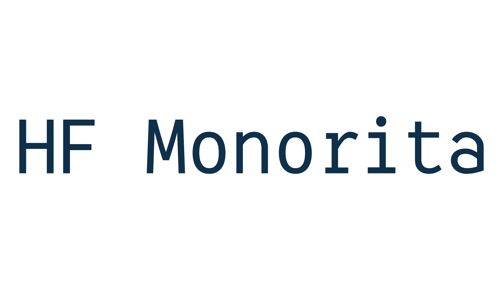 HF Monorita, fixed width font preview